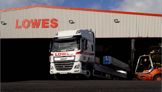 Lowes' lorry fitted with Trakm8 telematics technology