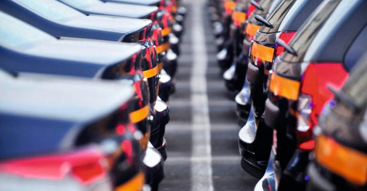 Fleet cars parked together